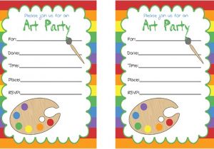 Painting Party Invitations Free Printable Art Party Invitations Birthday Party for Kids Pbs