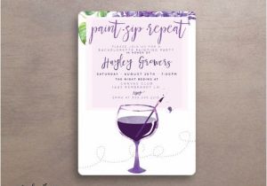 Painting with A Twist Birthday Party Invitations Paint Sip Repeat Painting Party Invitations