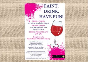 Painting with A Twist Birthday Party Invitations Painting Wine Party Invitation Bachelorette Invitations