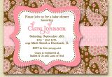 Paisley Baby Shower Invitations Pink Chocolate Paisley Baby Shower Invitation by Mommiesink