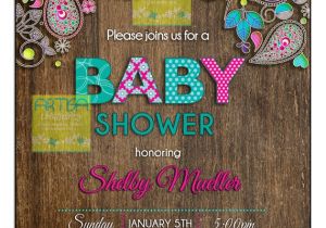 Paisley Print Baby Shower Invitations Paisley Baby Shower Invitation Baby Shower Invitation