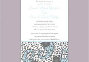 Paisley Wedding Invitation Template Bollywood Wedding Invitation Template Download Printable