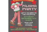 Pajama Party Invitation Template Chalkboard Christmas Pajama Party Invitations Zazzle Com