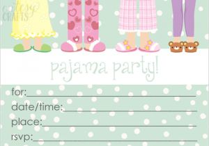 Pajama Party Invitation Template Milk and Cereal Pajama Party Cutesy Crafts