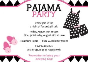 Pajama Party Invitation Template Pajama Party Invitation Templates