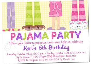 Pajama Party Invitation Template Printable Girl Pajama Party Invitations by Your Blissful