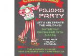 Pajama Party Invitations for Adults Chalkboard Christmas Pajama Party Invitations Zazzle