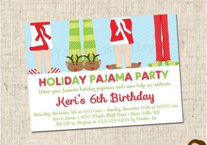 Pajama Party Invitations for Adults Printable Holiday Pajama Party Invitations by