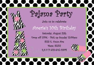 Pajama Party Invites Pajama Party Birthday Invitation Printable or Printed