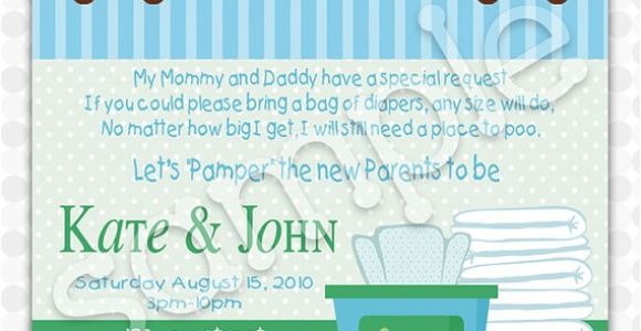 Pamper Baby Shower Invitations Items Similar to Pamper and Wipes Baby Shower Invitation