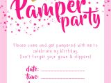 Pamper Party Invite Template Invitation Templates