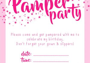 Pamper Party Invite Template Invitation Templates