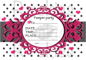 Pamper Party Invite Template Items Similar to Pamper Party Invitation Instant