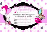 Pamper Party Invite Template Pamper Party Invitation Make Up Party Ready by