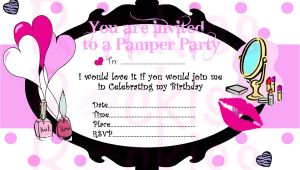 Pamper Party Invite Template Pamper Party Invitation Make Up Party Ready by