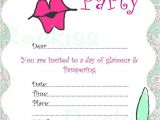 Pamper Party Invite Template Pamper Party Invitation Pamper Kisses Instant Download