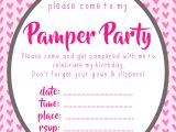Pamper Party Invite Template Pamper Party Invitations Pamper Party Invitations In