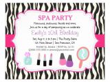 Pamper Party Invite Template Personalized Pamper Party Invitations
