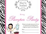 Pamper Party Invite Template Sparkle Pamper Parties Invitation Templates