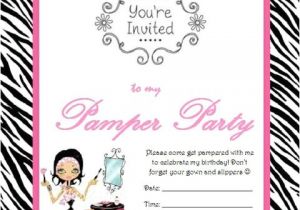 Pamper Party Invite Template Sparkle Pamper Parties Invitation Templates