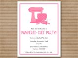 Pampered Chef Bridal Shower Invitation Wording Items Similar to Pampered Chef Party Invitation for