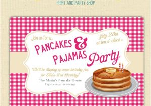 Pancake and Pajama Birthday Party Invitations Pancake and Pajama Birthday Party Invitations Home Party