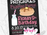 Pancake and Pajama Birthday Party Invitations Pancakes and Pajamas Birthday Party Invitations Brunch