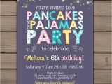 Pancake and Pajama Birthday Party Invitations Pancakes and Pajamas Party Invitation Pancakes Pajamas