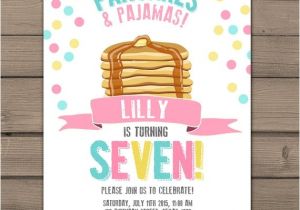 Pancake and Pajama Birthday Party Invitations Pancakes and Pajamas Party Invitation Pancakes Pajamas