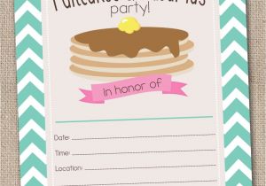 Pancake and Pajama Birthday Party Invitations Pancakes Pajamas Party Invitations by Inkobsessiondesigns