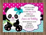 Panda Bear Birthday Party Invitations Panda Bear Birthday Invitation Panda Invitation Panda