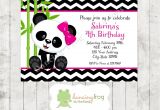 Panda Bear Birthday Party Invitations Panda Bear Birthday Invitations Printed Panda Bear Birthday