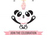 Panda Bear Birthday Party Invitations Panda Bear Birthday Party Invitation for Kids by Tbonesquid