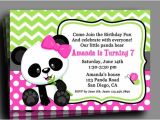 Panda Bear Birthday Party Invitations Panda Invitation Printable or Printed with Free Shipping