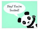 Panda Bear Birthday Party Invitations Simple Panda Bear Birthday Invitation Zazzle