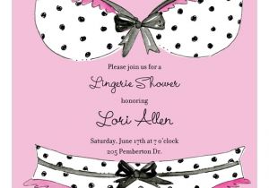 Panty Party Invitations Bra and Panties Lace Invitation Polka Dot Design