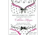 Panty Party Invitations Bra and Panties Polka Dots Bachelorette Party Invitations