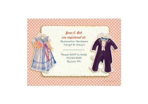Paper Dolls Wedding Invitations Vintage Paper Dolls Wedding Shower Invites Pink Zazzle
