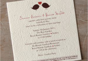 Paper Type Wedding Invitation 2 Little Birds Seeded Paper Wedding Invitation Little