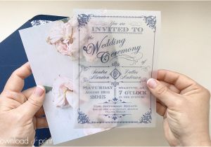 Paper Type Wedding Invitation Diy Translucent Wedding Invitation with Vintage Charm