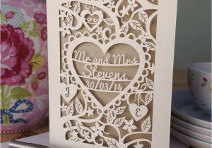 Papercut Wedding Invitations Personalised Papercut Wedding Card by Pogofandango