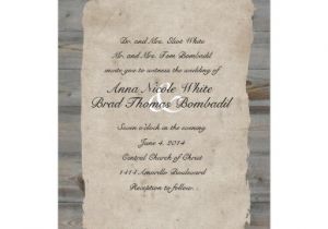 Parchment Paper for Wedding Invitations Parchment Wood Rustic Country Wedding Invitation Zazzle