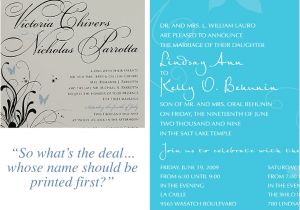 Parents Names On Wedding Invitation Etiquette Cool Wedding Invitations for the Ceremony Wedding