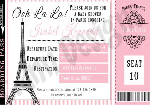 Paris Passport Baby Shower Invitations Paris Baby Shower Invitations