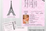 Paris Passport Baby Shower Invitations Paris Passport Birthday Baby Shower Custom and 50 Similar
