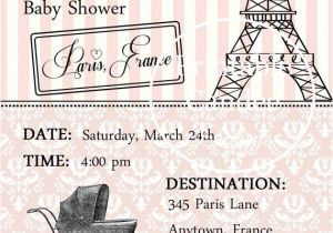 Paris Passport Baby Shower Invitations Passport to Paris Baby Shower Invitation by