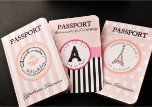 Paris Passport Baby Shower Invitations Pin Paris themed Passport Invitations for Birthday Party