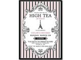 Paris Tea Party Invitation Paris High Tea Invitation Paris Tea Party Invitation Printable