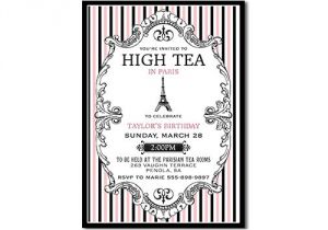 Paris Tea Party Invitation Paris High Tea Invitation Paris Tea Party Invitation Printable
