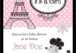 Paris themed Baby Shower Invites Baby Shower Invitations Paris Baby Shower Invitations
